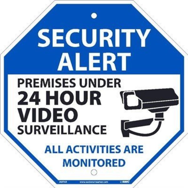 Nmc Security Alert 24 Hr Video Monitor Sign, M976R M976R